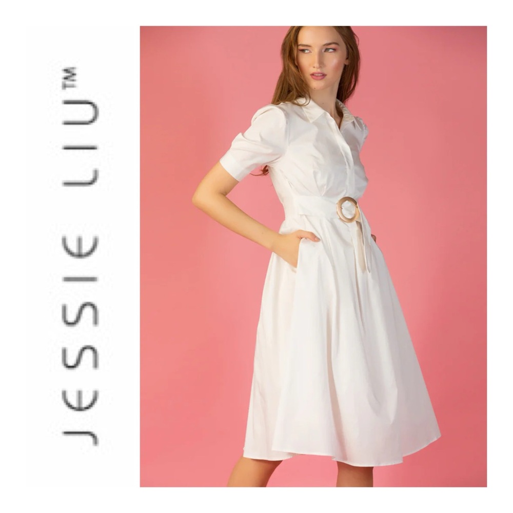 Jessie Liu Cotton Shirt Dress with a Belt size medium